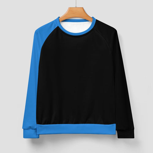 Men's Black & Blue Solid Sweatshirt