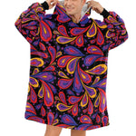 Men's Doodle Paisley Elements Abstract Blanket Hoodie