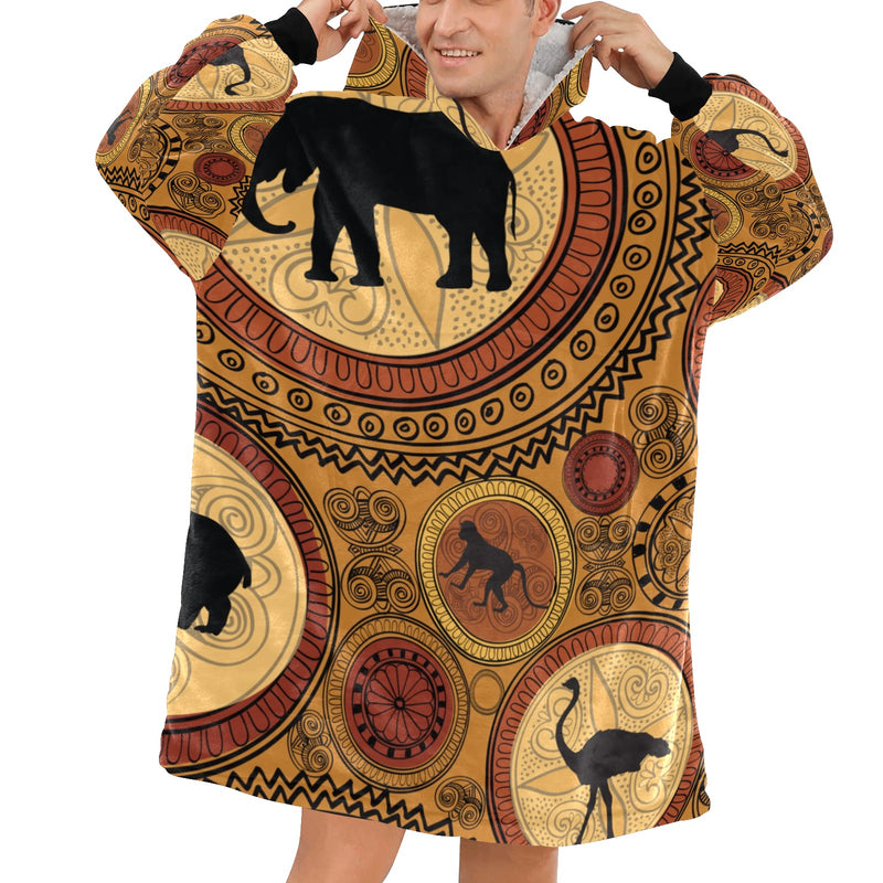 Men's African Ethnic Pattern Abstract Blanket Hoodie