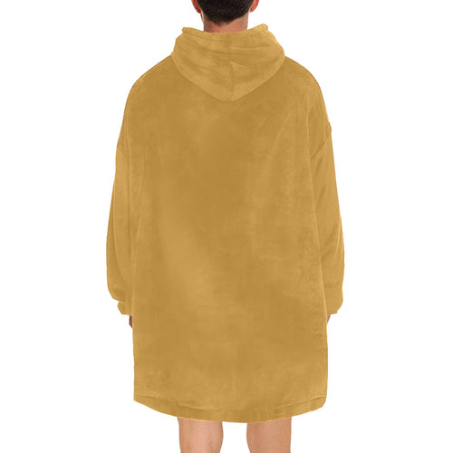 Men's Dark Goldenrod Solid Blanket Hoodie