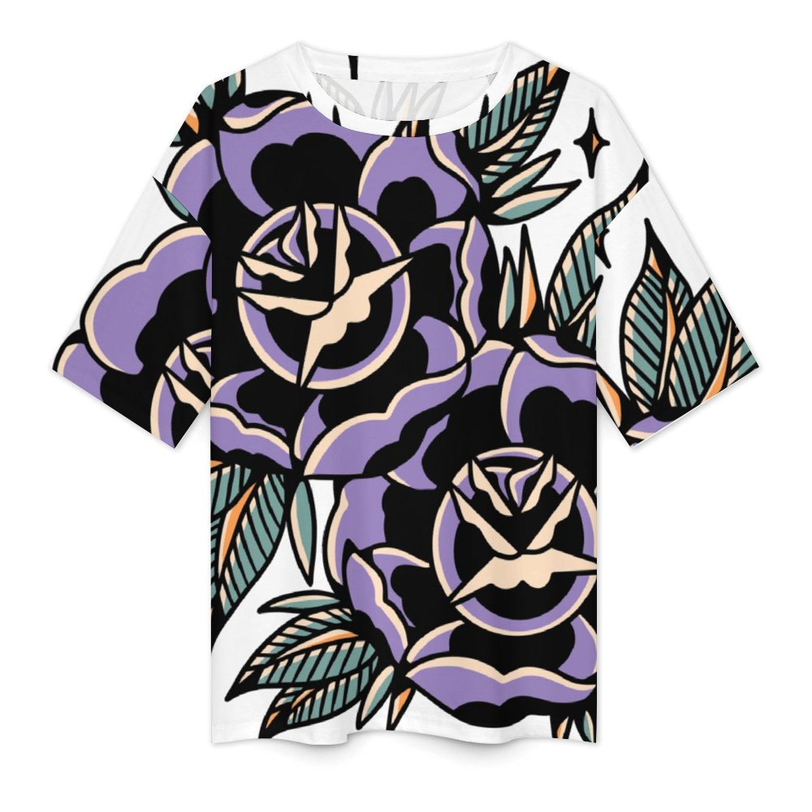 Women's Violet Rose Acid & Punk Oversized T-shirt