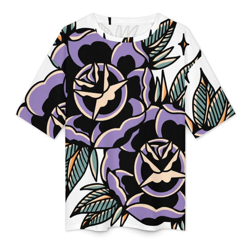 Women's Violet Rose Acid & Punk Oversized T-shirt
