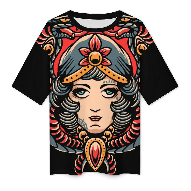 Women's Doll Face Acid & Punk Oversized T-shirt
