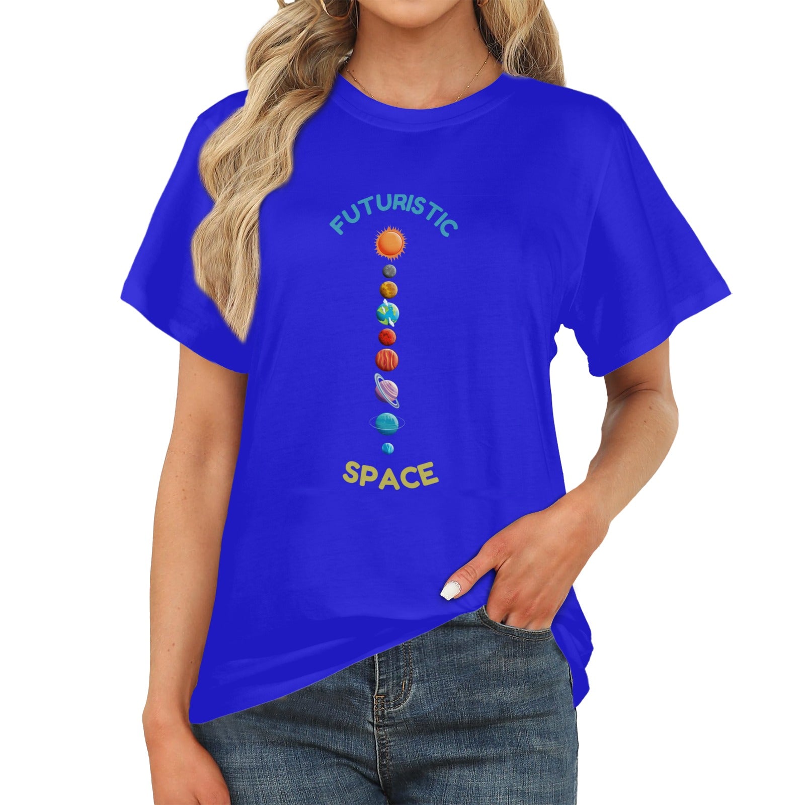 Women's Futuristic Space Acid & Punk Classic Fit T-shirt