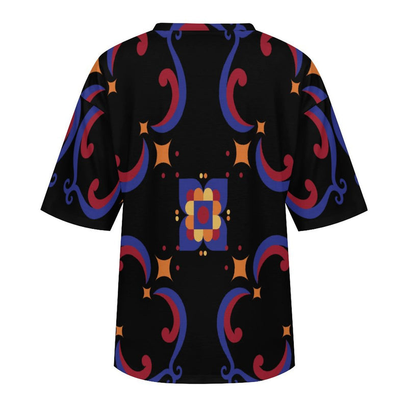 Men's Geometric Pattern Acid & Punk Oversized T-shirt
