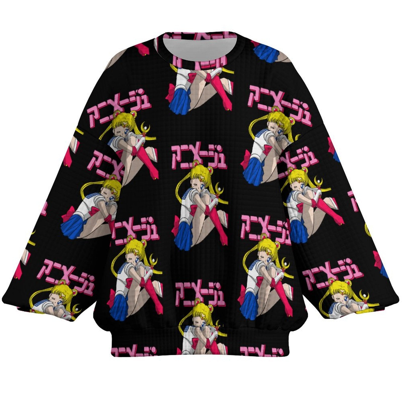 Women's Sailor Moon All Over Anime Long Sleeve Sweatshirt