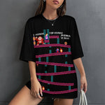 Women's Mario Vs King Kong Acid & Punk Oversized T-shirt