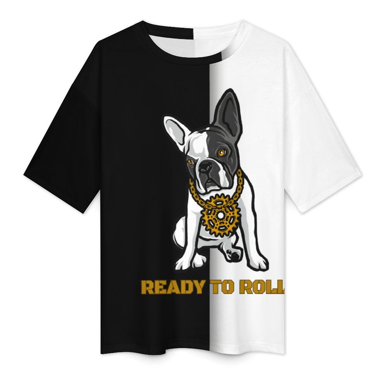Men's Urban Bulldog Streetwear Oversized T-shirt