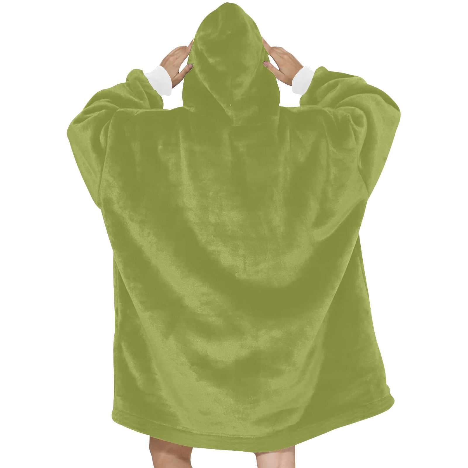 Women's Olive Solid Blanket Hoodie