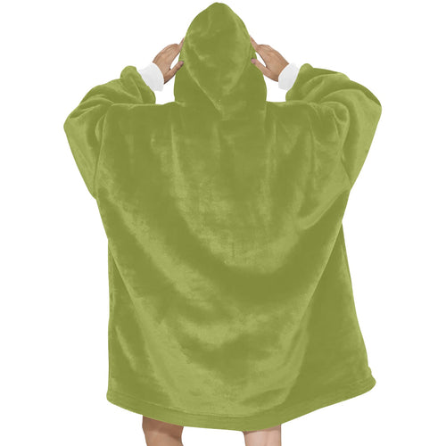 Women's Olive Solid Blanket Hoodie