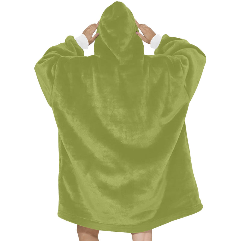 Women's Olive Solid Blanket Hoodie