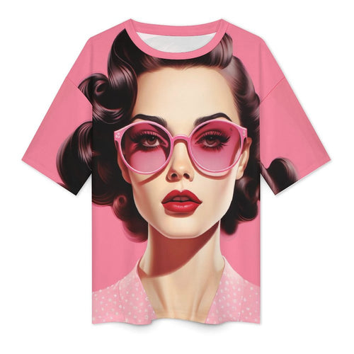 Women's Pop Art Style Abstract Oversized T-shirt
