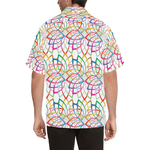 Men's Colorful Spiralla Abstract Half Sleeve Shirt