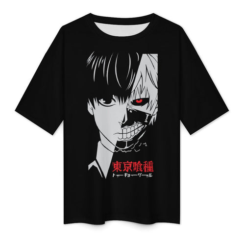 Men's Ken Kaneki Ghoul Tokyo Ghoul Anime Oversized T-shirt