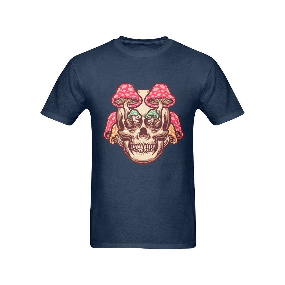 Men's Mushroom Skull Streetwear Classic Fit T-shirt