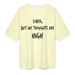 Men's High Thoughts Typography Oversized T-shirt