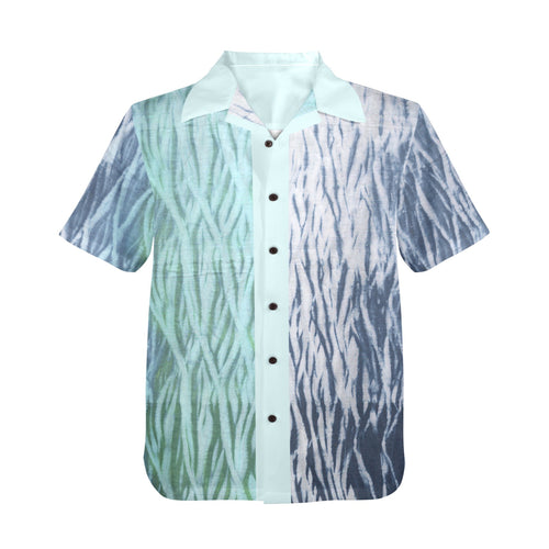 Men's Ocean Tie-Dye Abstract Half Sleeve Shirt
