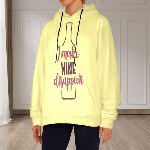 Women's Wine Magician Abstract Flannel Hoodie