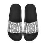 Women's Monochrome Mandala Abstract Slider Sandals