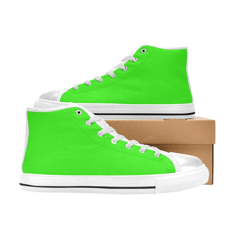 Men's Neon Greens Solid High Top Shoes