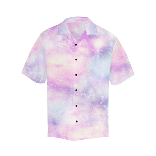 Men's Cosmic Pastel Galaxy Abstract Half Sleeve Shirt