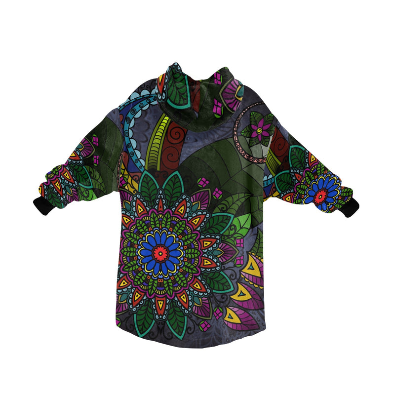 Women's Tribal Ethnic Mandala Abstract Blanket Hoodie