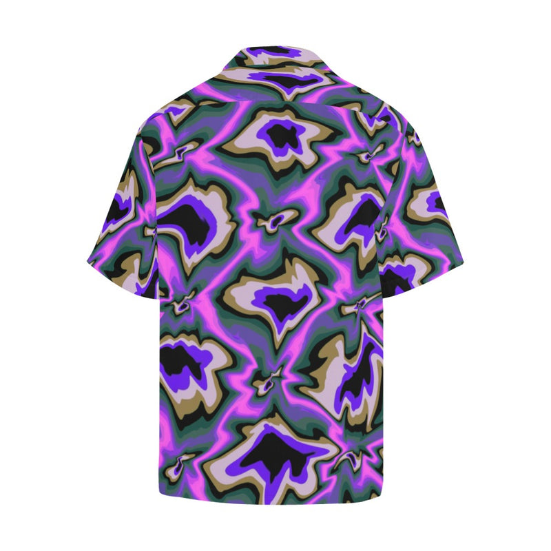 Men's Cosmic Swirl Abstract Half Sleeve Shirt