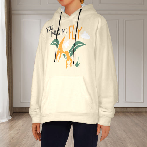 Women's You make my fly Abstract Flannel Hoodie