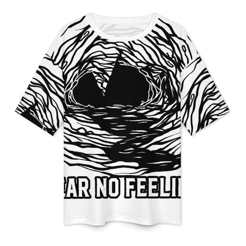 Women's Fear No Feeling Acid & Punk Oversized T-shirt