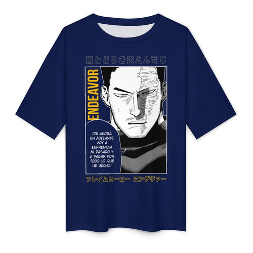 Men's Endeavor My Hero Academia Anime Oversized T-shirt