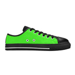 Men's Neon Green Solid Low Top Shoes