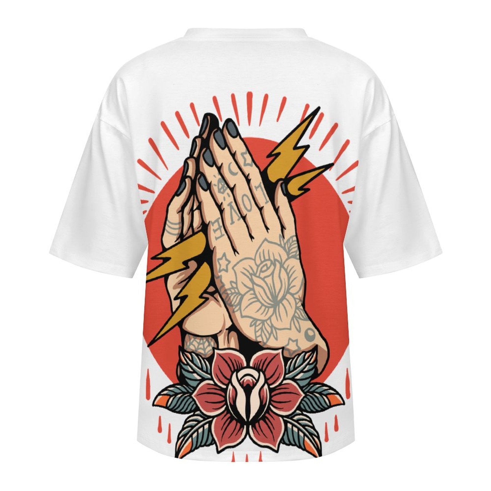 Women's Joined Hands Acid & Punk Oversized T-shirt