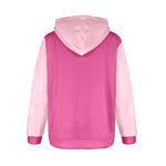 Women's Pink Combo Solid Flannel Hoodie