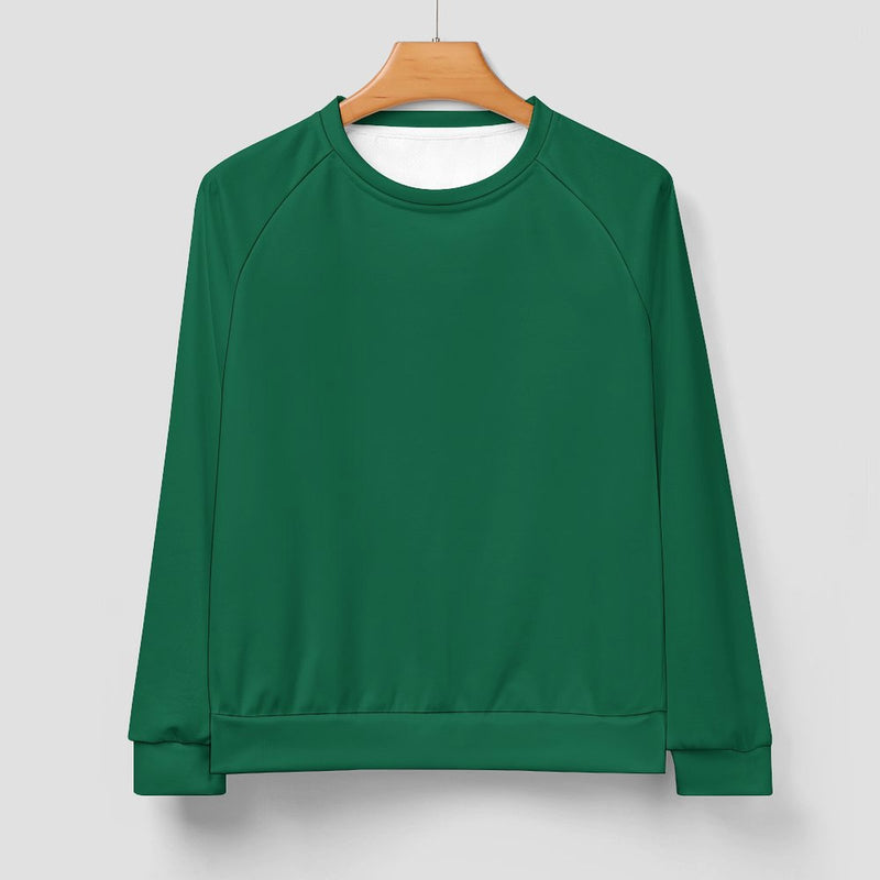 Men's Bottle Green Solid Sweatshirt