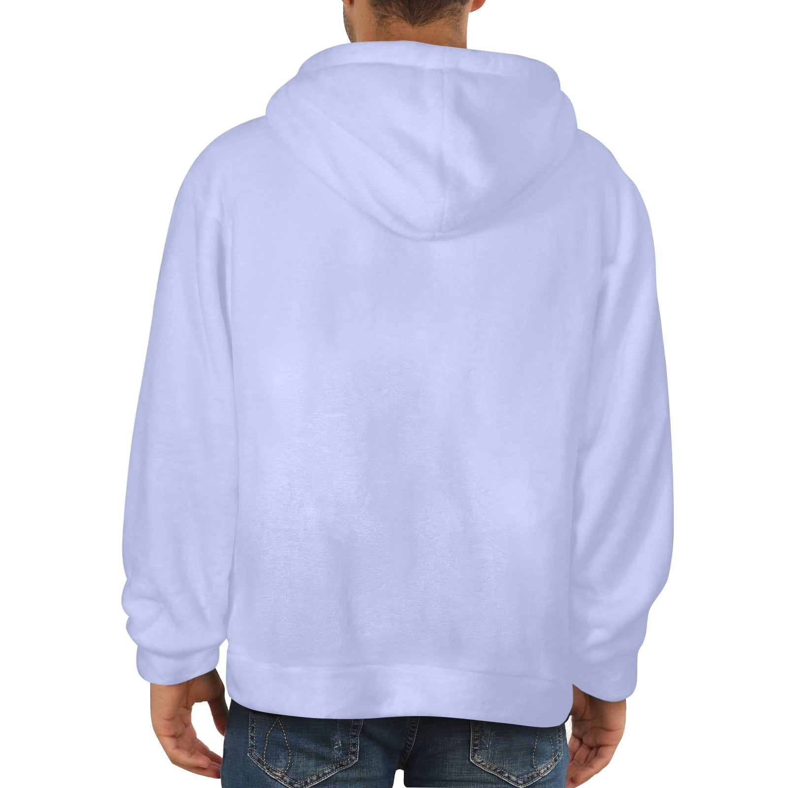 Men's Lavender Mist Solid Flannel Hoodie