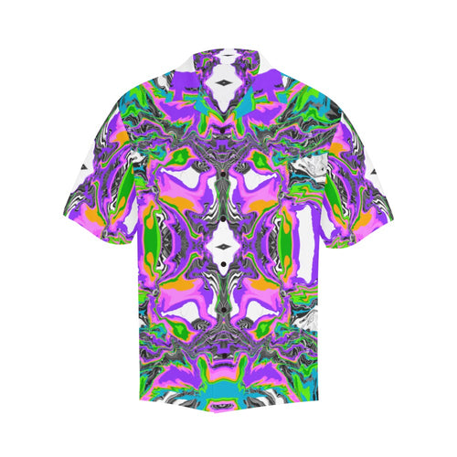 Men's Galactic Psychedelic Abstract Half Sleeve Shirt