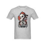 Men's Drip Skull Streetwear Classic Fit T-shirt