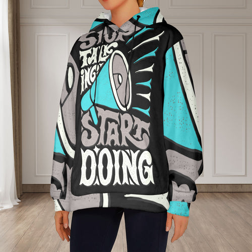 Women's Believe In Yourself Abstract Flannel Hoodie