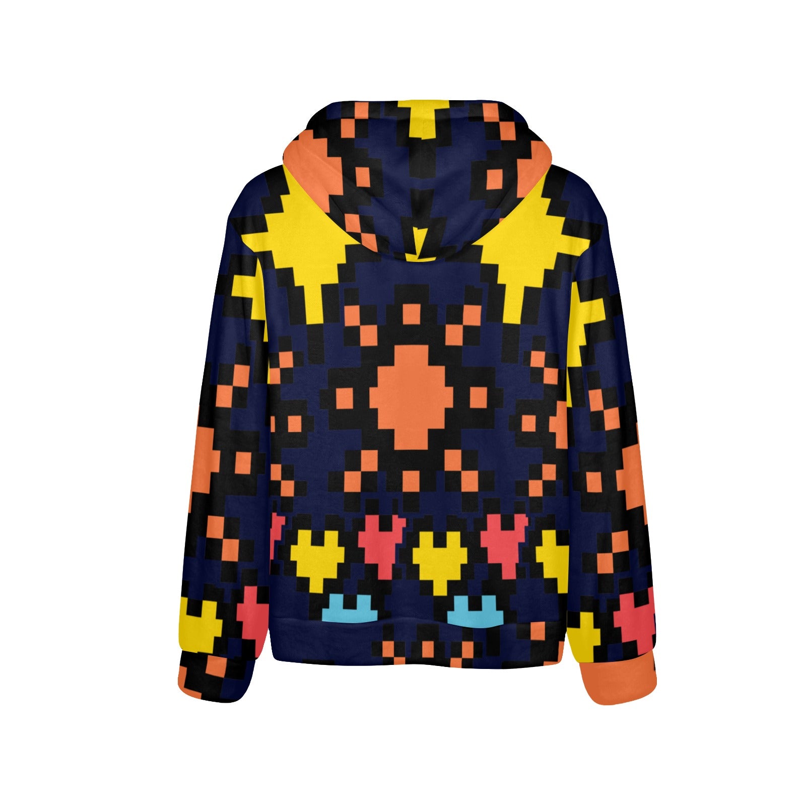 Men's Trippy Abstract Pattern Art Acid & Punk Flannel Hoodie