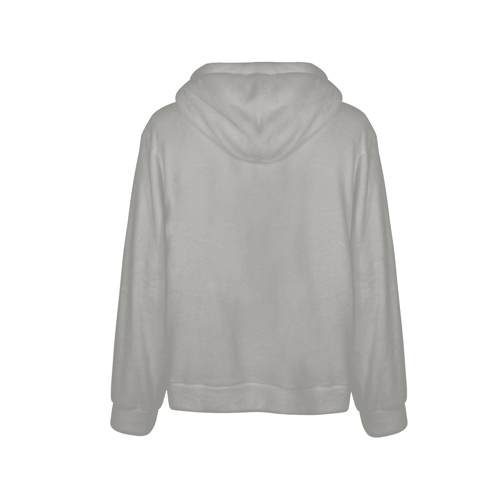 Men's Light Grey Solid Flannel Hoodie