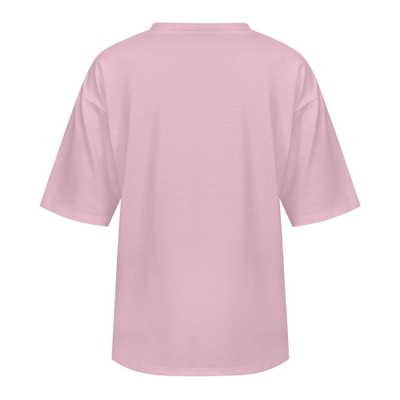 Women's Make Drinks Not War Typography Oversized T-shirt