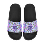 Women's Lavender Starburst Abstract Slider Sandals