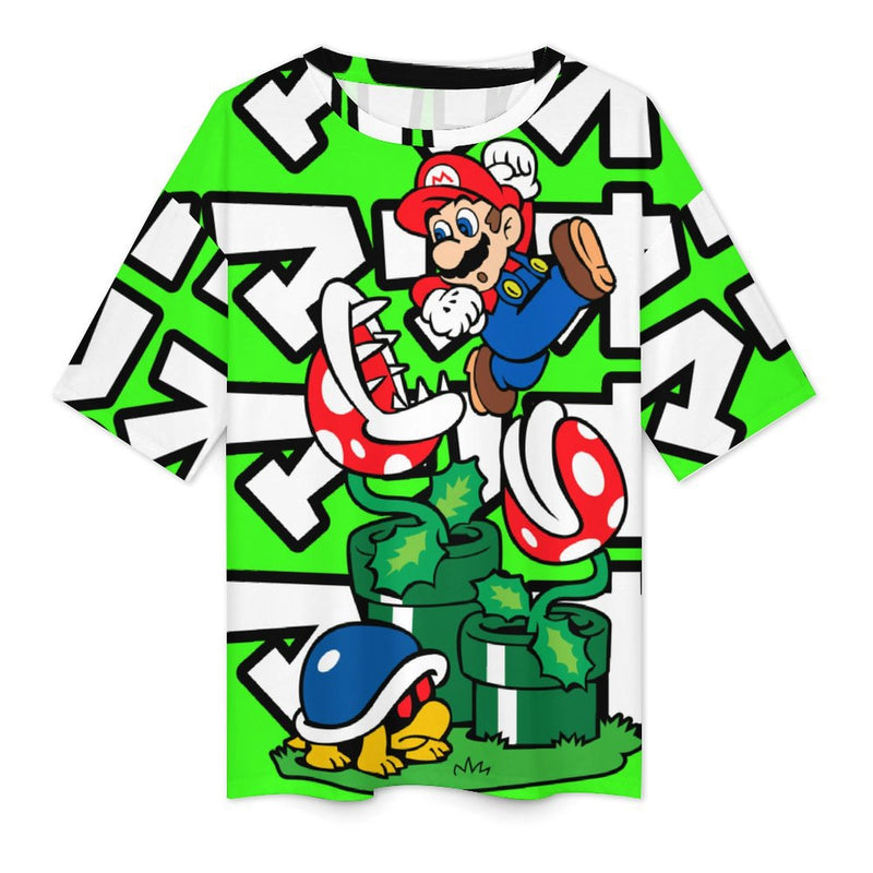Women's Super Mario Anime Oversized T-shirt