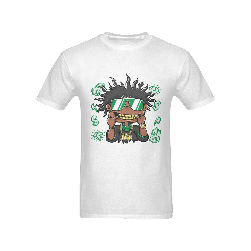 Men's Rich Black Guy Streetwear Classic Fit T-shirt