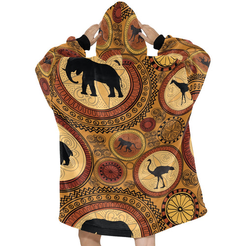 Men's African Ethnic Pattern Abstract Blanket Hoodie