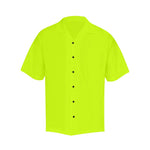 Men's Fluorescent Yellow Solid Half Sleeve Shirt
