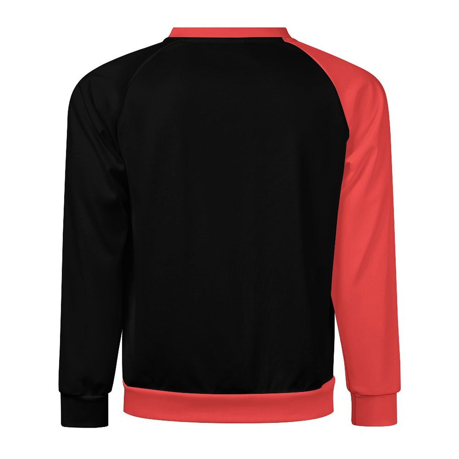 Men's Black & Carmine Red Solid Sweatshirt