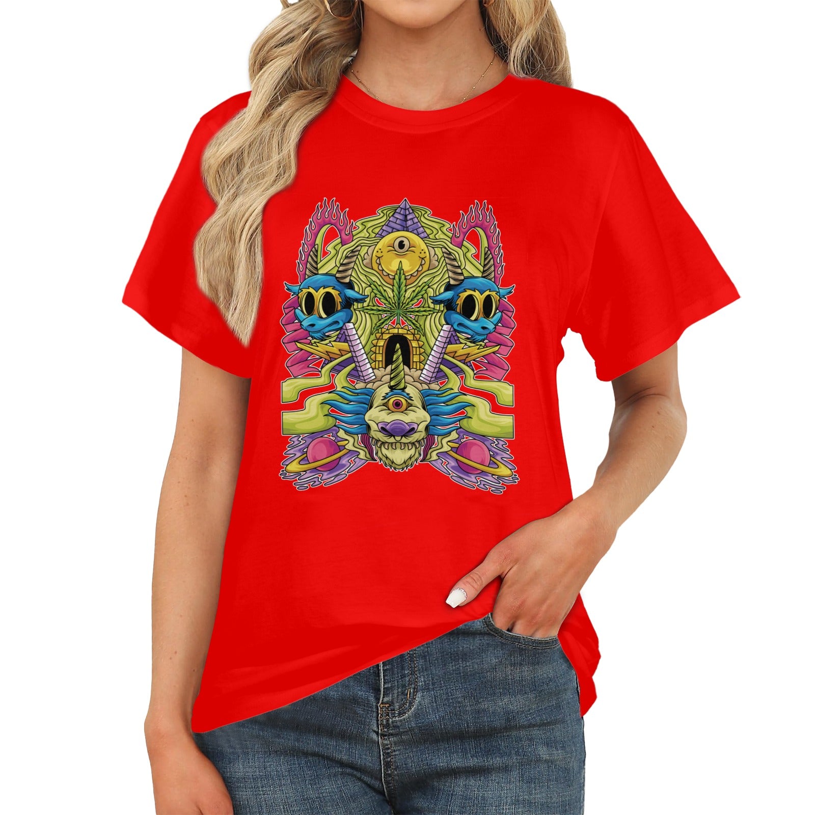 Women's Multi Monster Acid & Punk Classic Fit T-shirt