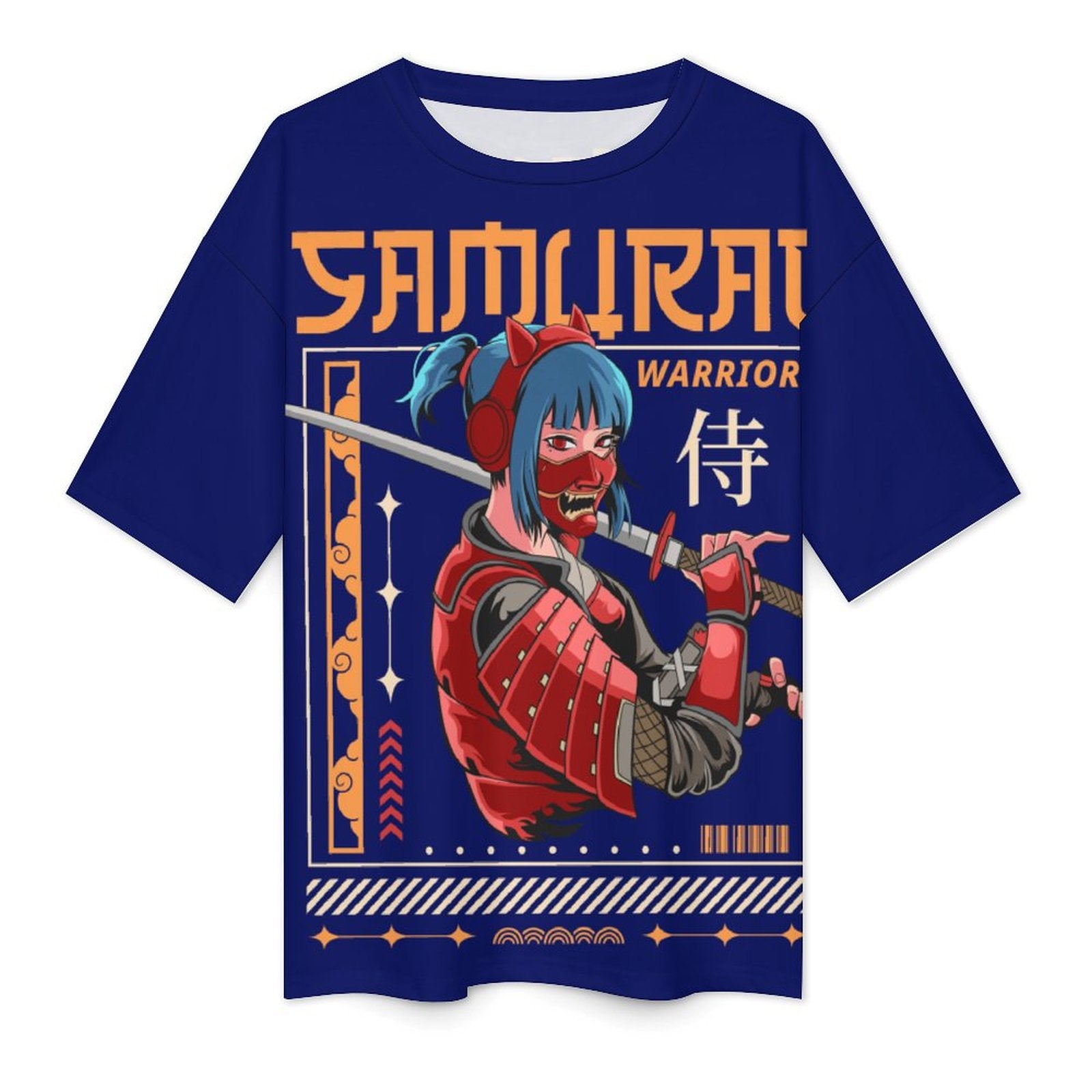 Women's Samurai Anime Oversized T-shirt