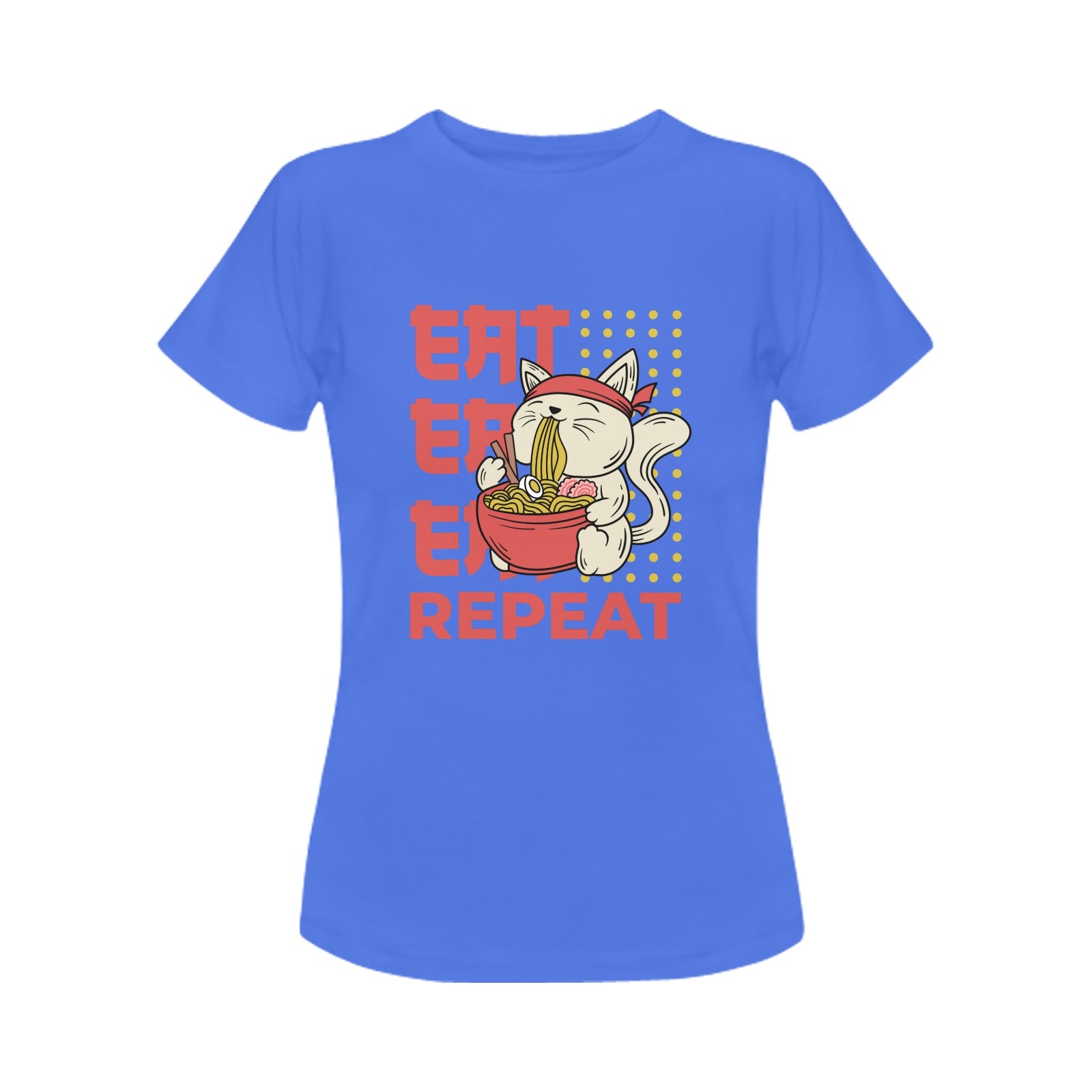Women's Eat Repeat Abstract Classic Fit T-shirt